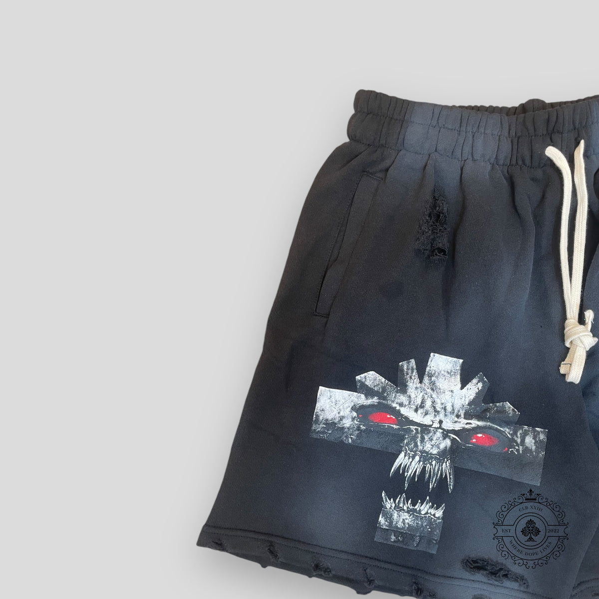 Vertabrae Double Logo Demon Shorts