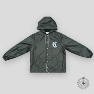 Celine Logo Print Nylon Jacket in Green