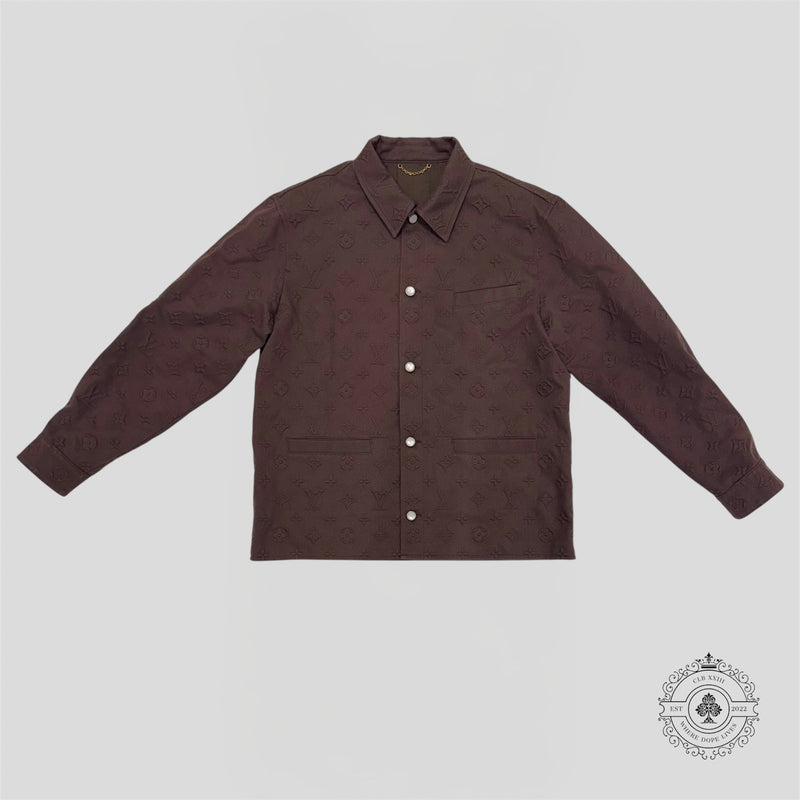 Louis Vuitton Monogram Embossed Overshirt in Brown