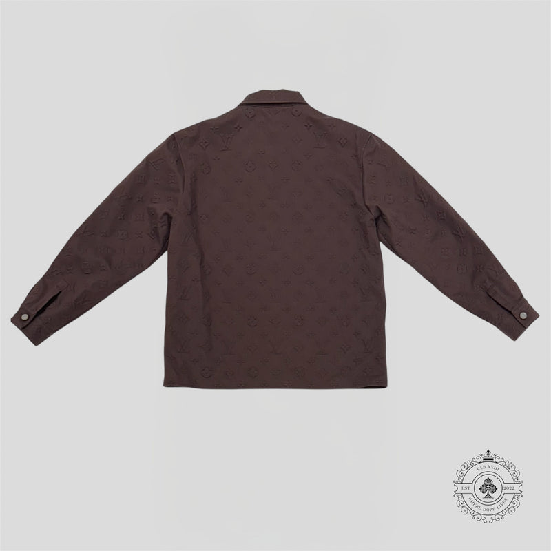 Louis Vuitton Monogram Embossed Overshirt in Brown