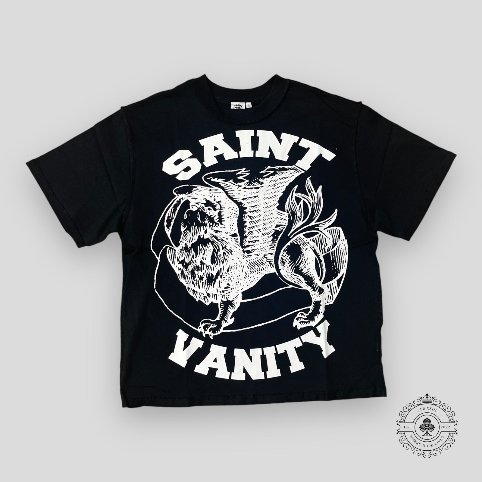Saint Vanity Griffin Tee in Black