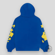 Sp5der Beluga Hoodie in Blue/Yellow
