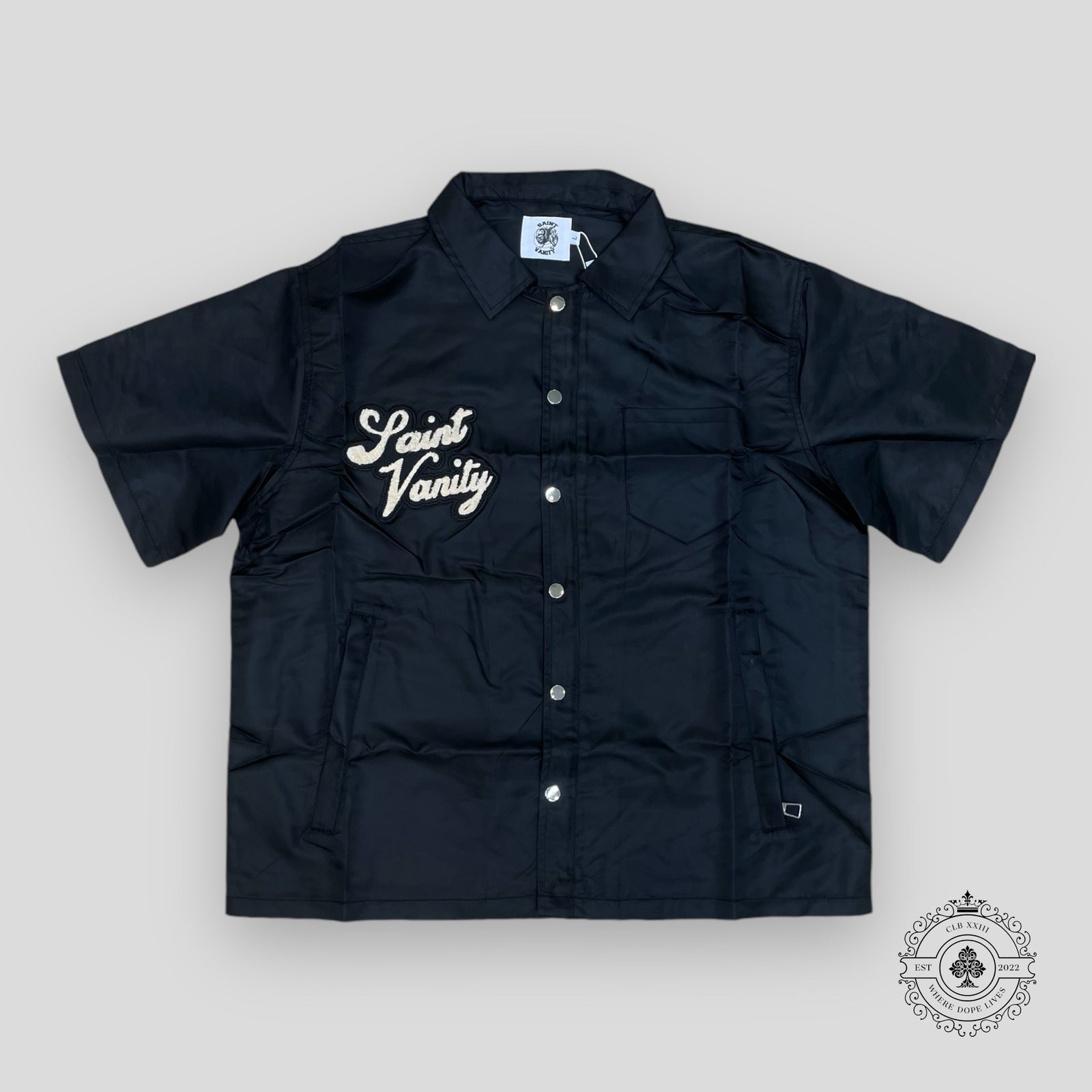 Saint Vanity Nylon Button Up Tee