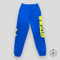 Sp5der Beluga Sweatpants in Blue/Yellow