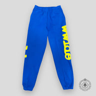 Sp5der Beluga Sweatpants in Blue/Yellow