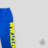 Sp5der Beluga Sweatpants in Blue/Yellow