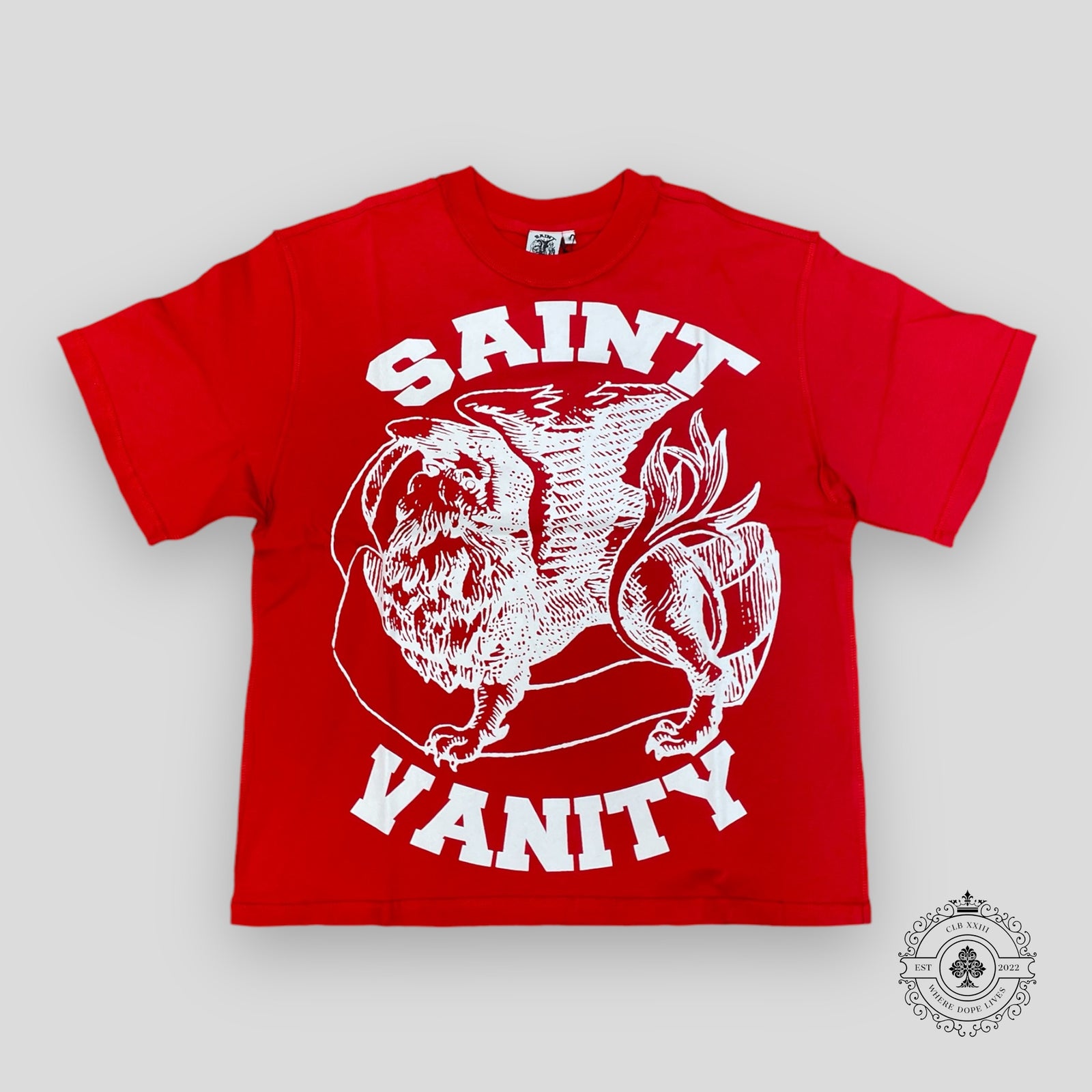 Saint Vanity Griffins Tee in Red/White