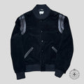 Saint Laurent Corduroy Varsity Teddy Jacket in Black