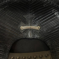 Chrome Hearts Leather Multi Cross Patch Hat in Black