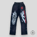 Hellstar Airbrushed Skull Flare Sweatpants in Black