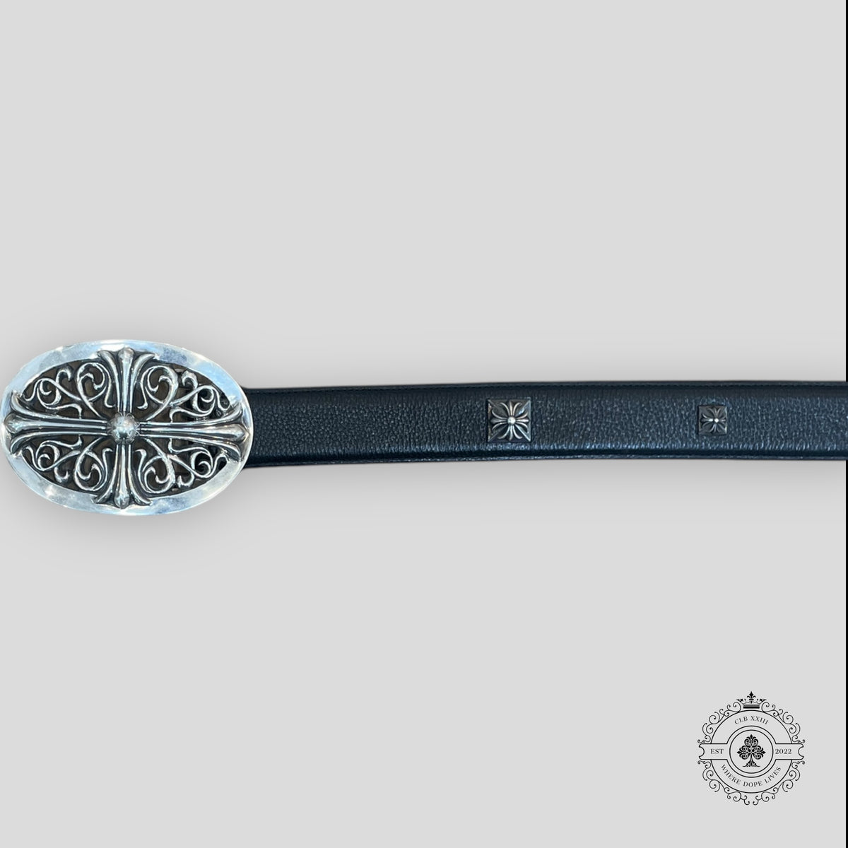 Chrome Hearts XXL Oval Cross Studded Belt