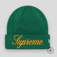 Supreme Script Beanie in Green