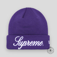 Supreme Script Beanie in Purple