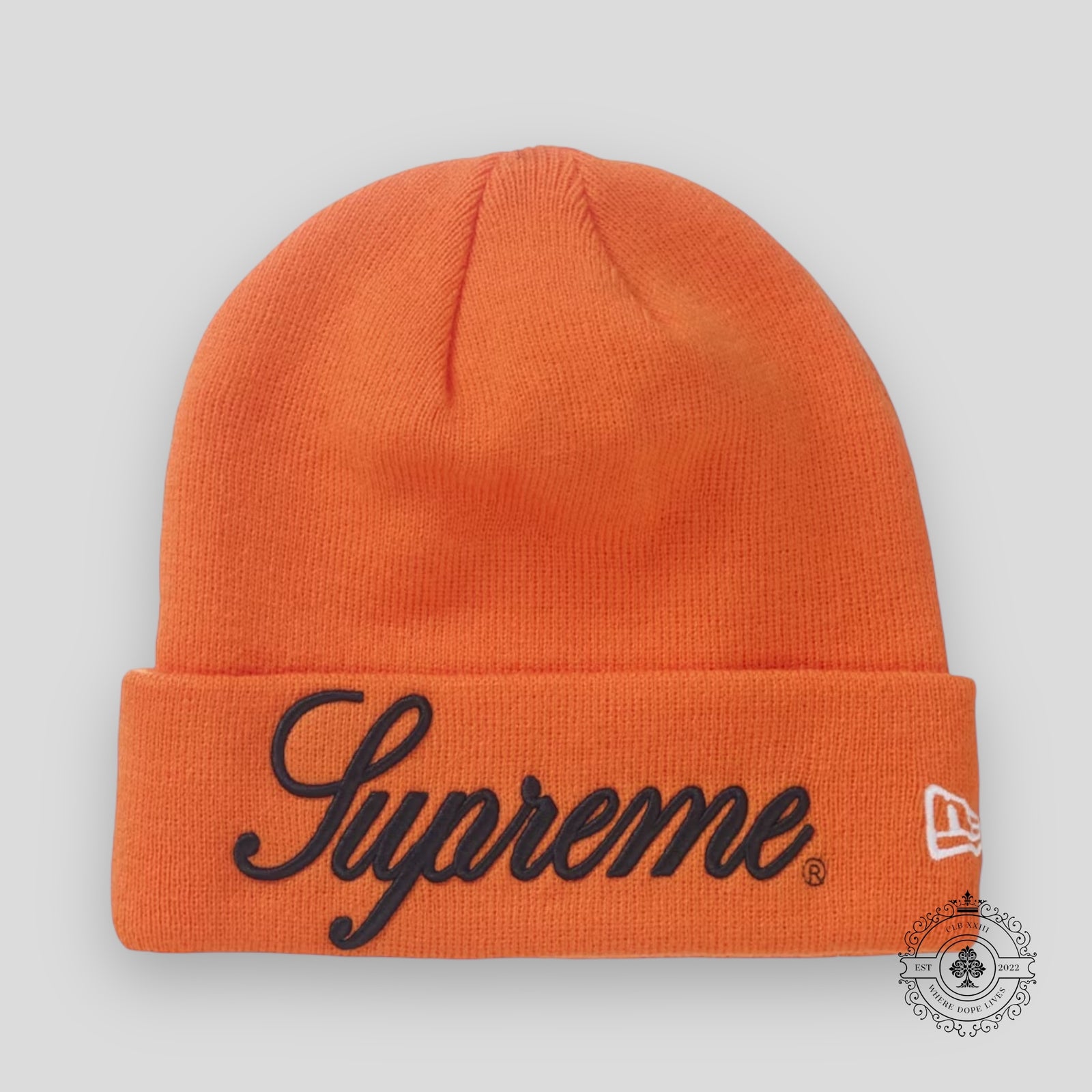Supreme Script Beanie in Orange