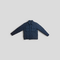 CLB XXIII navy blue Louis Vuitton monogram embossed padded jacket with two front chest pockets in polyamide fabric.