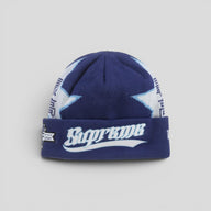 Supreme New Era Stars Beanie in Navy