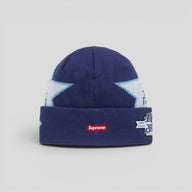 Supreme New Era Stars Beanie in Navy