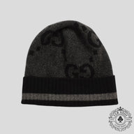 Gucci Cashmere Hat in Black/Grey
