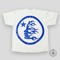 Hellstar Gel Sport Logo T-shirt in White/Blue