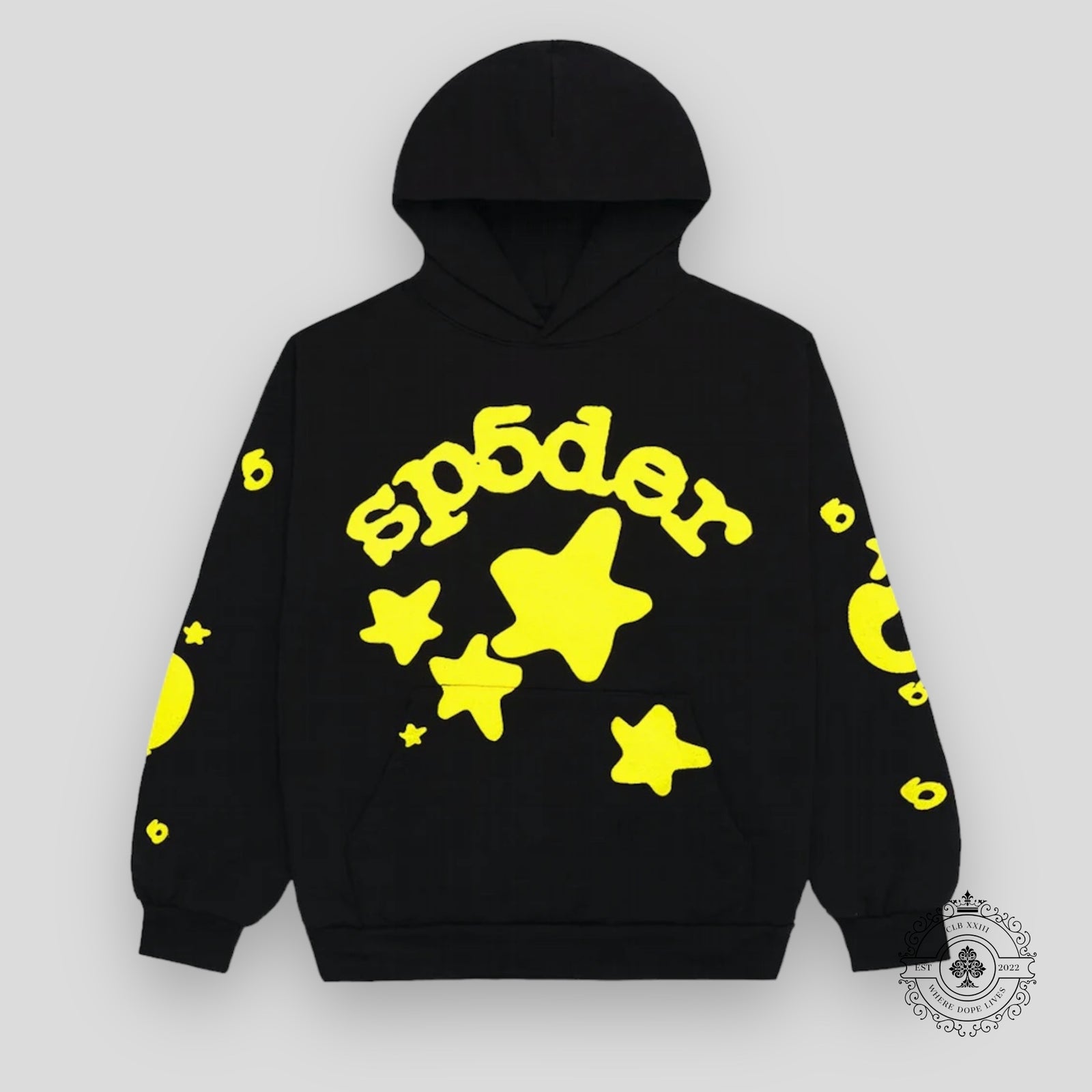 Sp5der Beluga Hoodie Onyx / Yellow