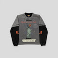 Bottega Desires Nights in NY Layered Long Sleeve Tee in Grey