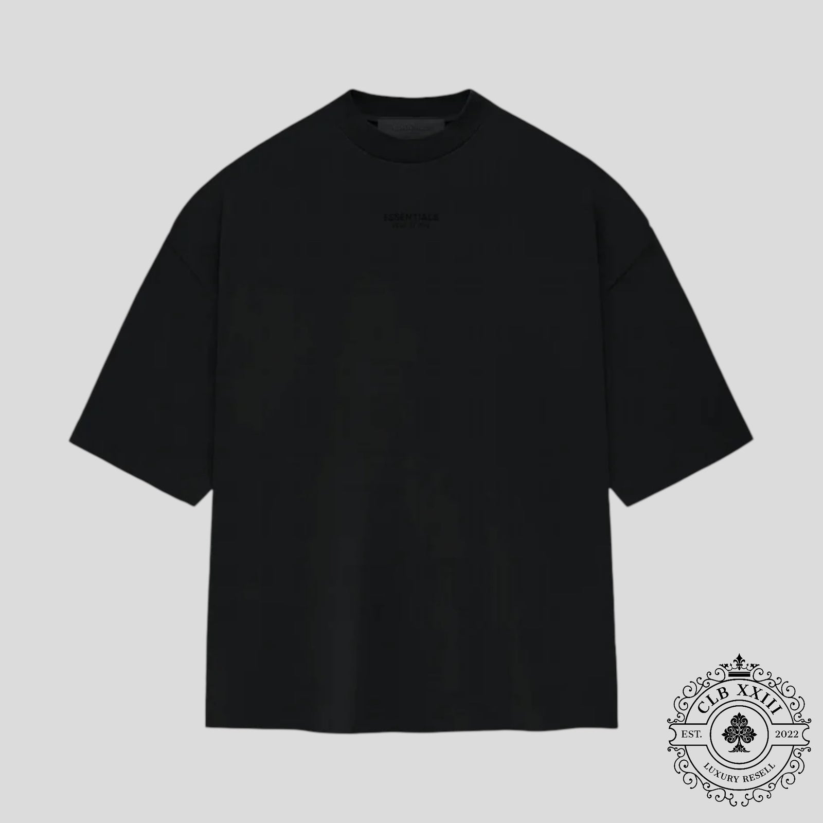 Fear Of God Essentials Crewneck T-Shirt in Jet Black