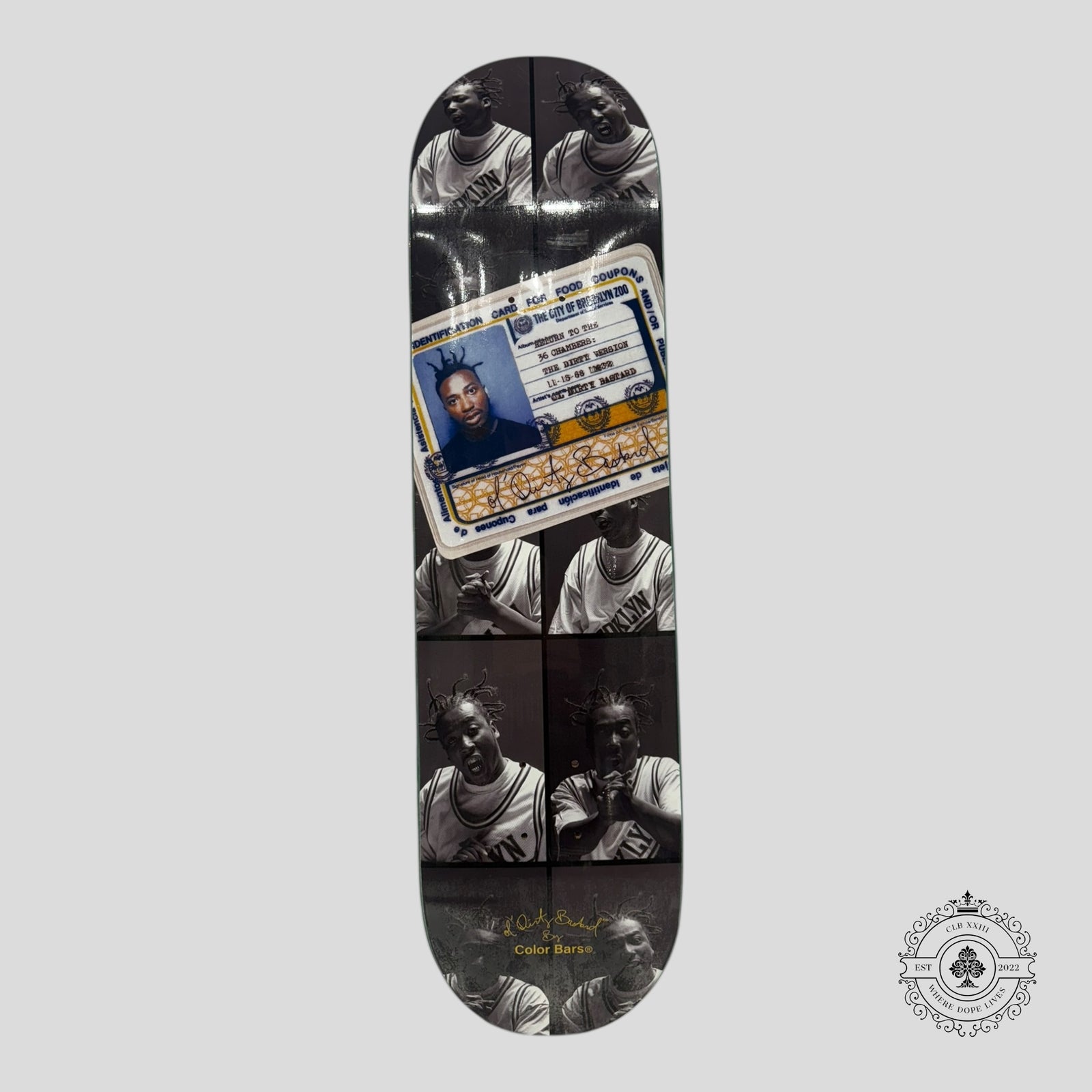 Color Bars Ol' Dirty Bastard ID Card Skate Deck