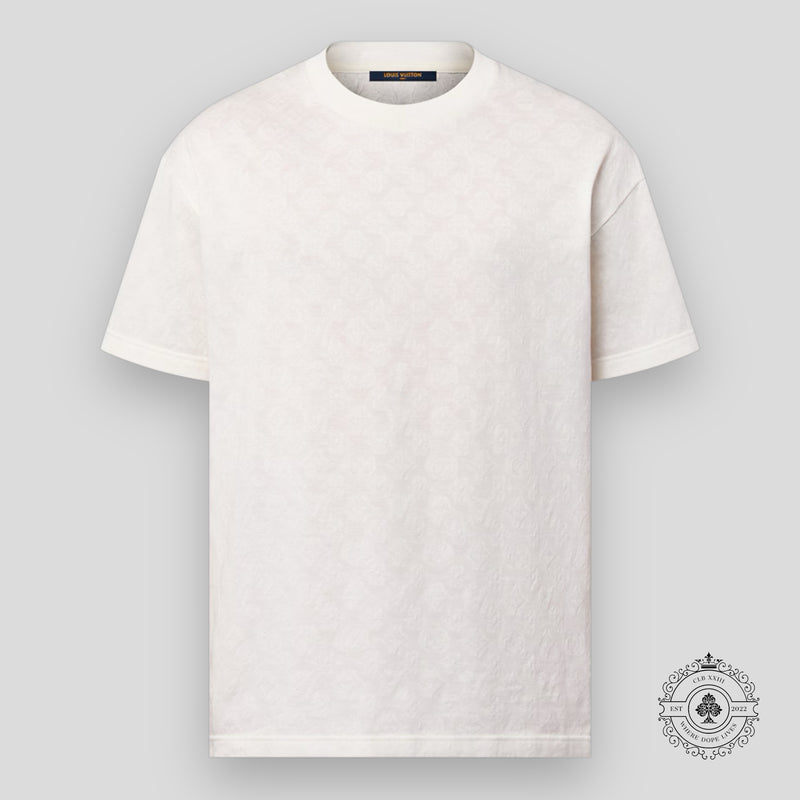 Louis Vuitton Monogram Fil Coupe Cotton T-Shirt in Milky White