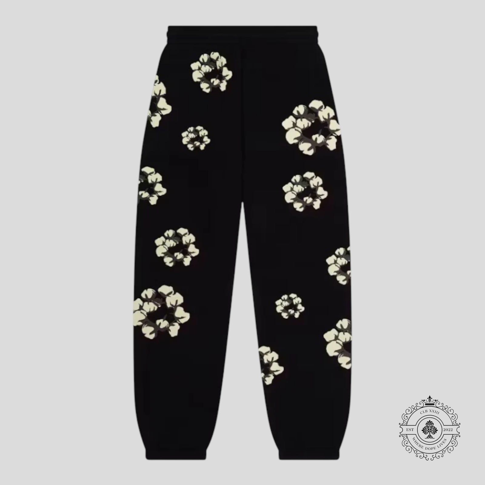 Denim Tears x Cpfm Cactus Tears Wreath Sweatpants in Black