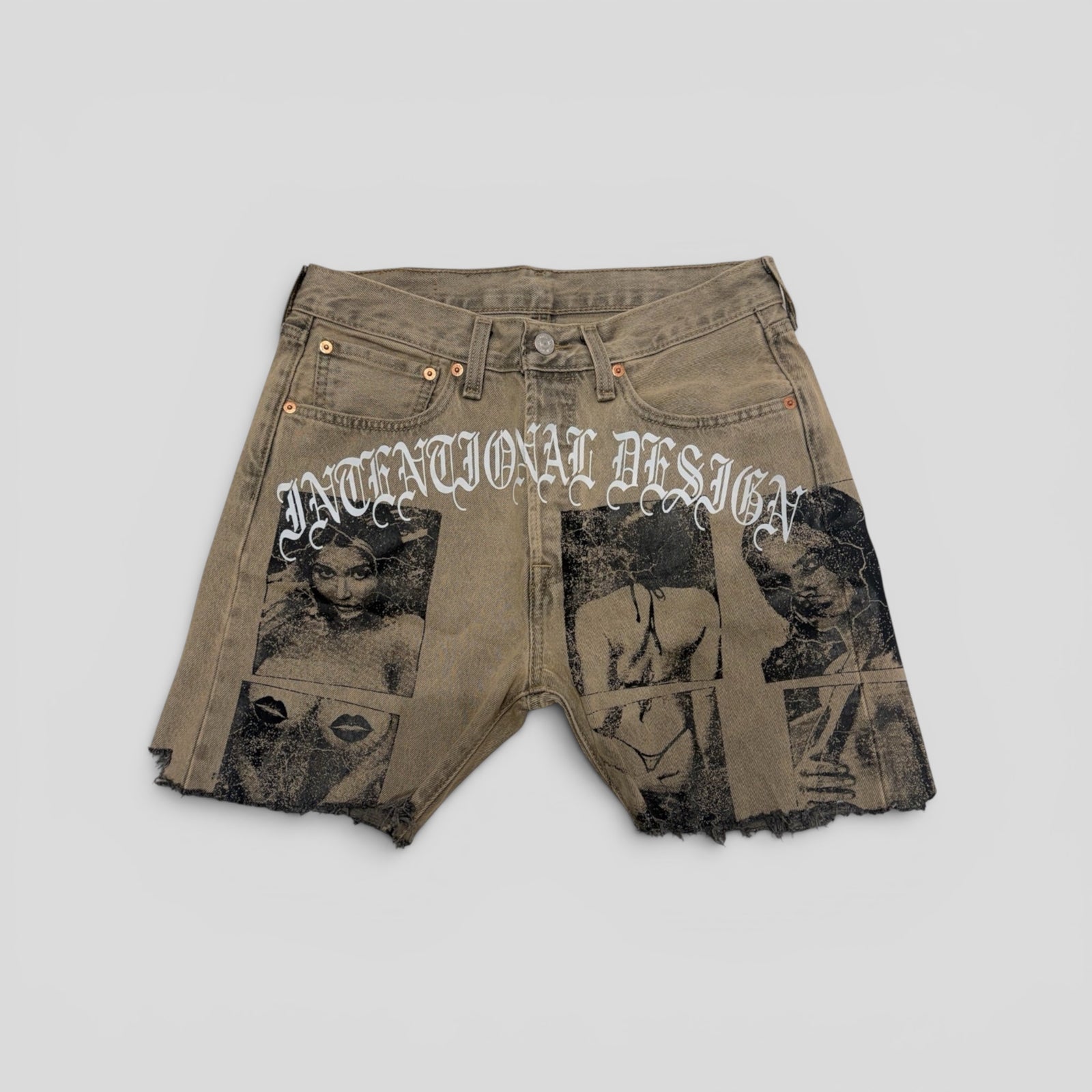 Intentional Design Jean Shorts in Tan