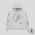 Sp5der Rhinestone Beluga Hoodie in Heather Grey
