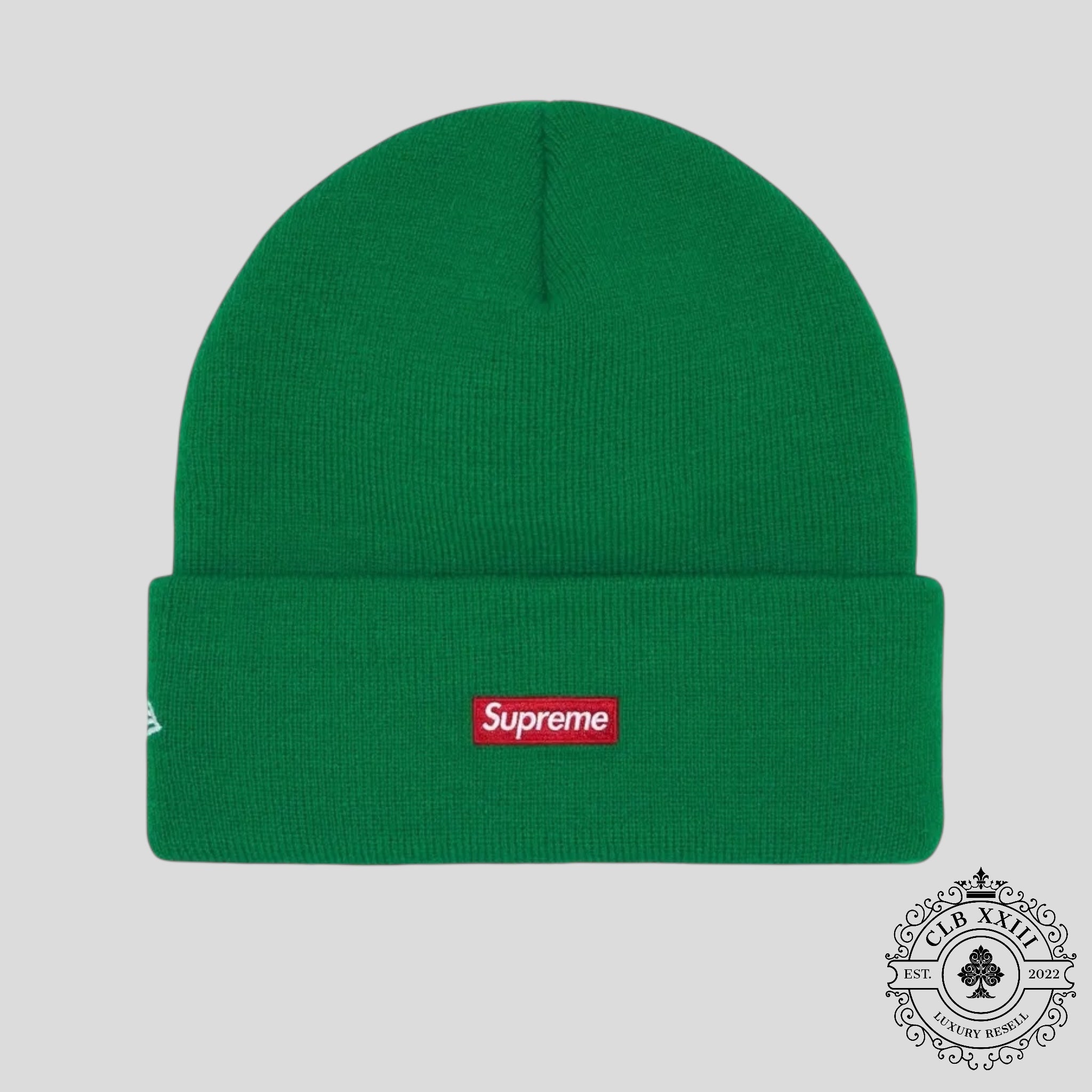 Supreme New Era Old English Beanie in Green