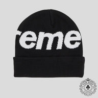 Supreme Big Logo Beanie (FW25) in Black