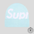 Supreme Big Logo Beanie (FW25) in Light Blue