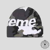 Supreme Camo Big Logo Beanie Snow Camo