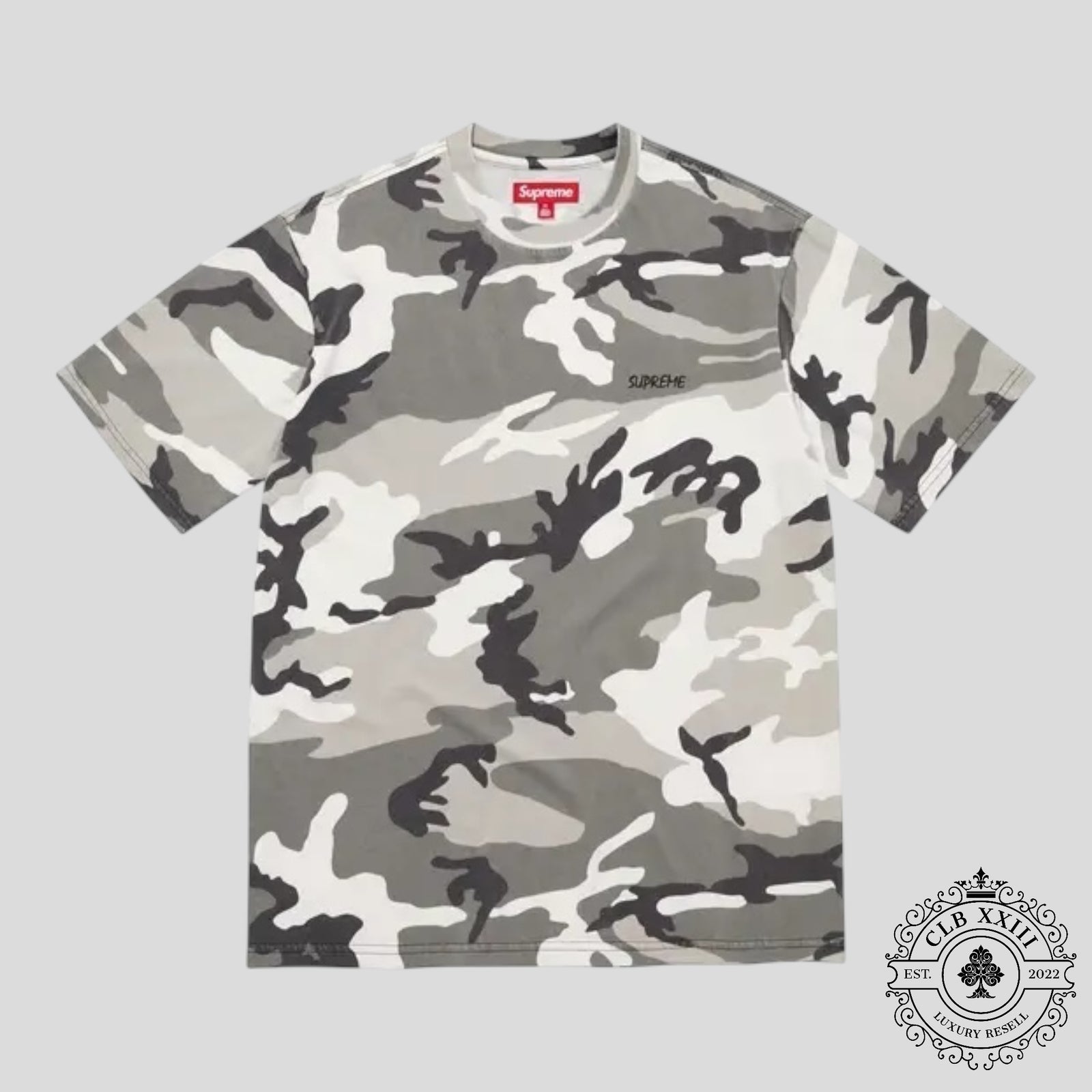 Supreme Washed S/S Top in Snow Camo