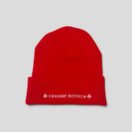 Chrome Hearts CH Logo Beanie in Red