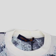 Louis Vuitton Gradient Monogram Bandana Jacquard Crewneck in White/Blue (Copy, stained)