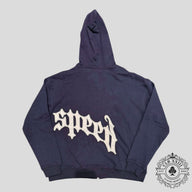 Godspeed OG Logo Zip Up Hoodie V2 in Navy