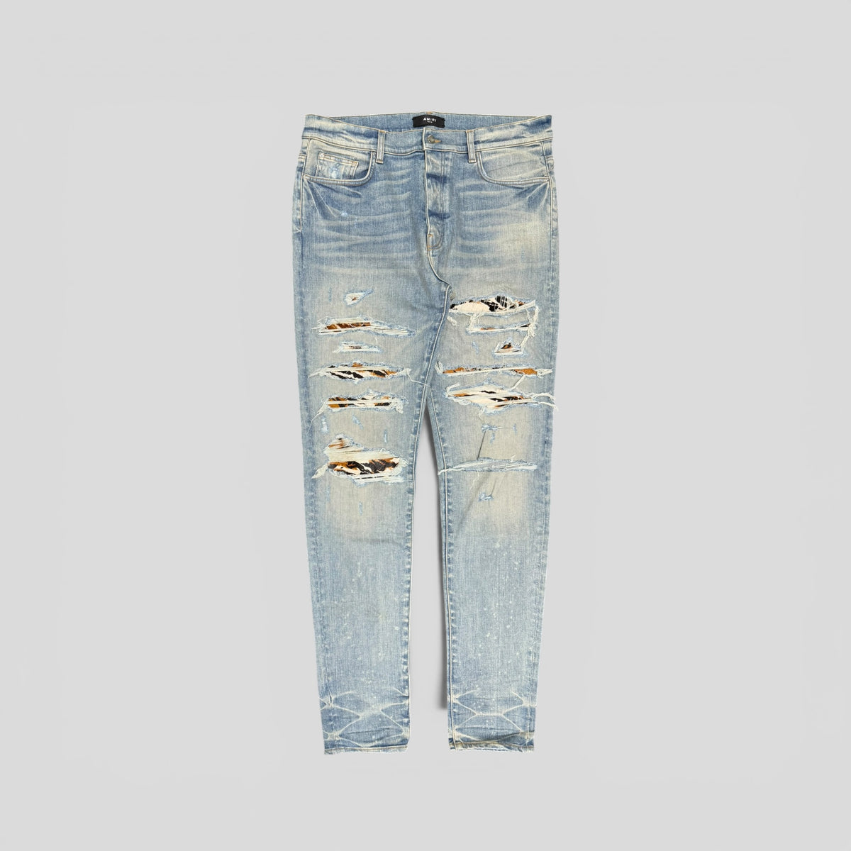 Amiri Lunar New Year Thrasher Jeans in Clay Indigo
