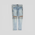 Amiri MX2 Brown Bandana Jeans in Clay Indigo