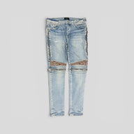 Amiri MX2 Brown Bandana Jeans in Clay Indigo