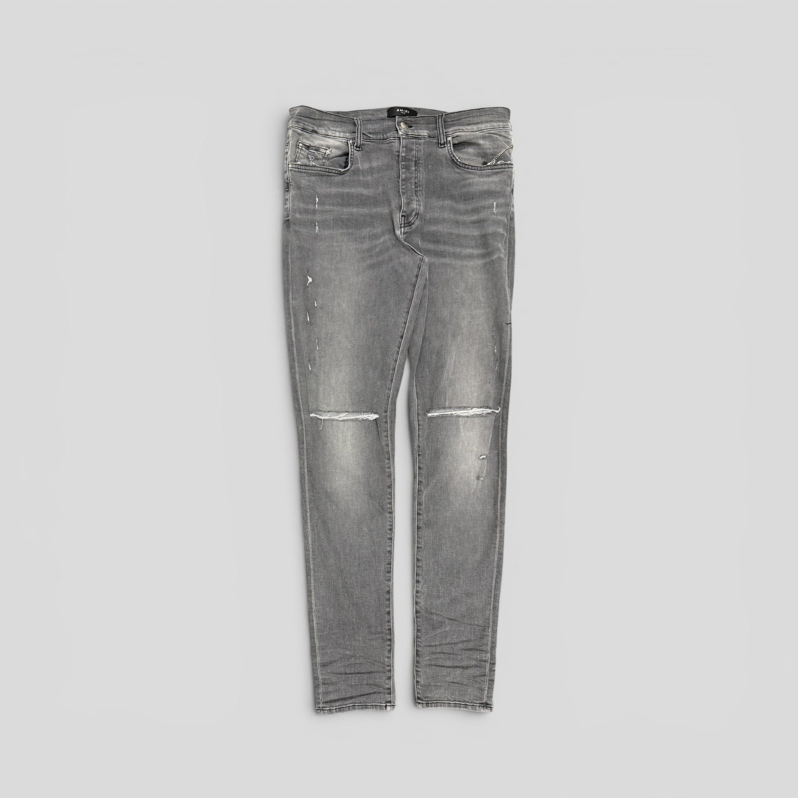 Amiri Slash Jeans in Grey