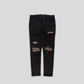 Amiri Banana Leaf Patch Thrasher Jeans in Black