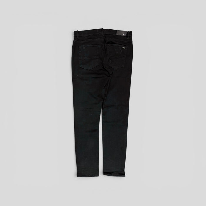 Amiri Banana Leaf Patch Thrasher Jeans in Black