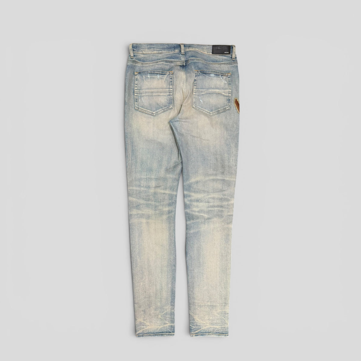 Amiri Biker Patch Jeans in Clay/Indigo