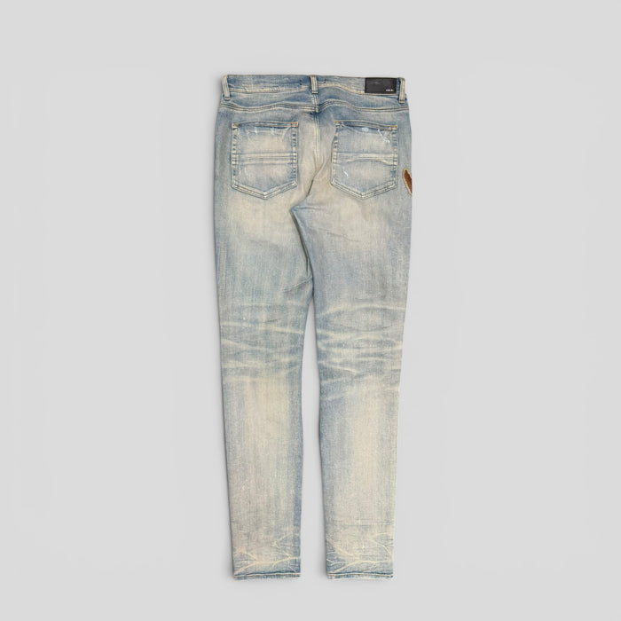 Amiri Biker Patch Jeans in Clay/Indigo