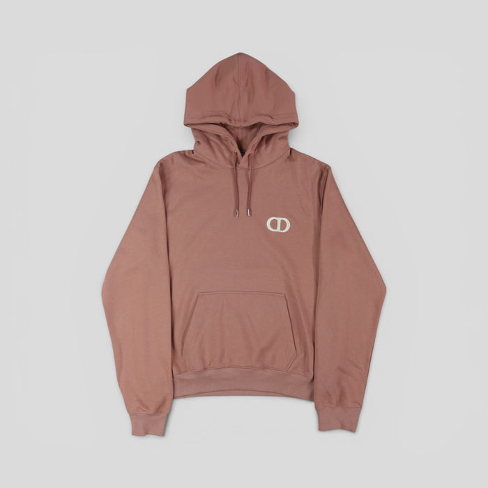 Dior CD Icon Pullover Hoodie in Metal Pink