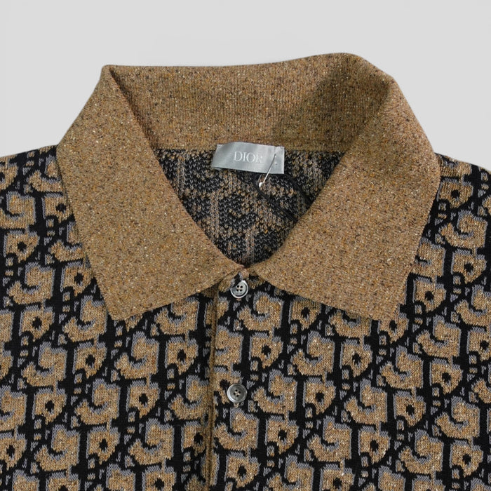Dior X Cactus Jack Oblique Polo in Beige