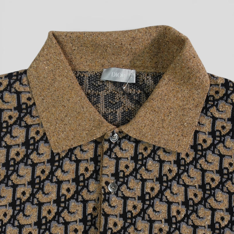 Dior X Cactus Jack Oblique Polo in Beige